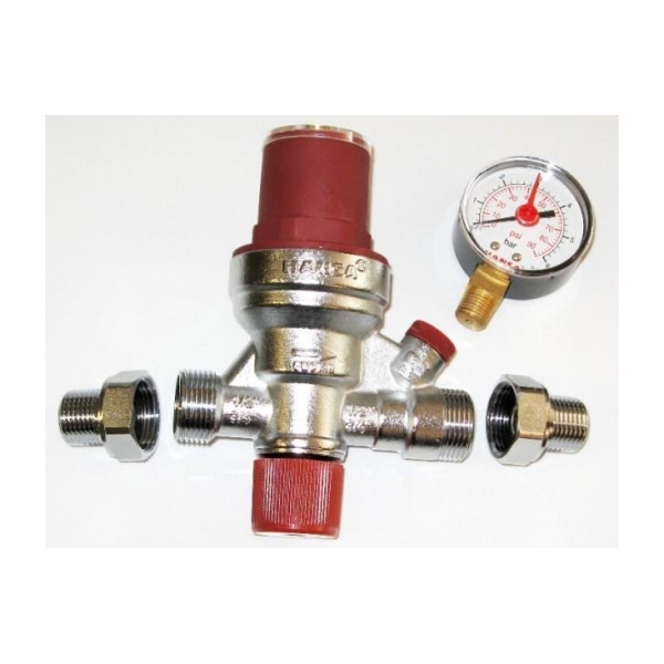 HANSA ΑΥΤΟΜΑΤΟΣ ΠΛΗΡΩΣΗΣ CHROME ΜΕ ΜΑΝΟΜΕΤΡΟ ΚΑΙ ΔΥΟ ΡΑΚΟΡ 1/2 ή  3/4  ΕΙΣΟΔΟΥ-ΕΞΟΔΟΥ ΒΑΡΕΩΣ ΤΥΠΟΥ